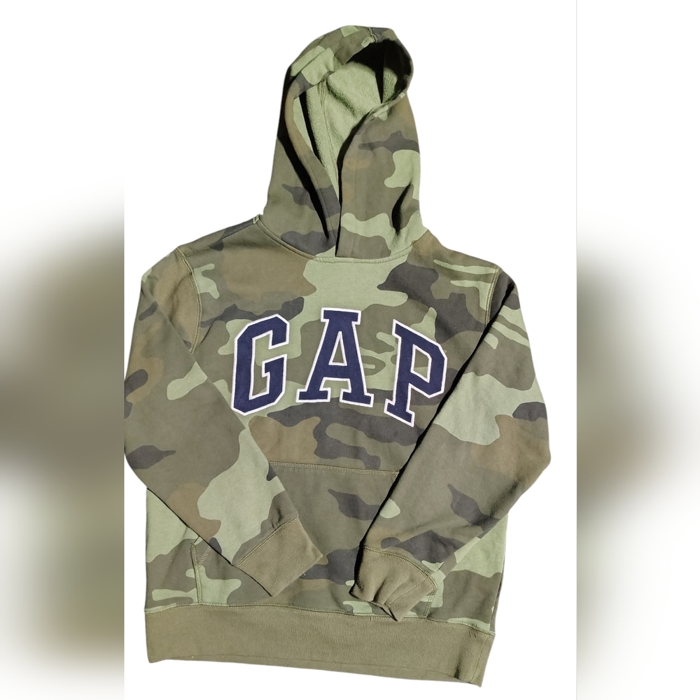 GAP Kids Green Camouflage Hoodie